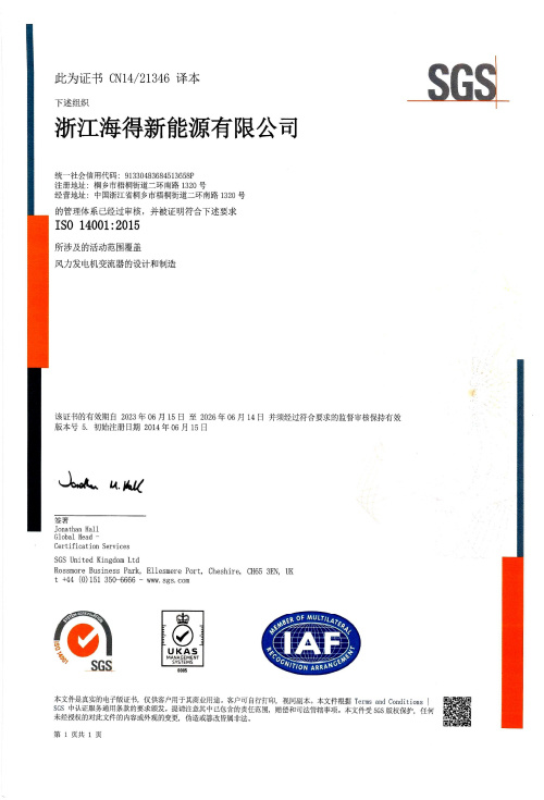 ISO14001(wind power)